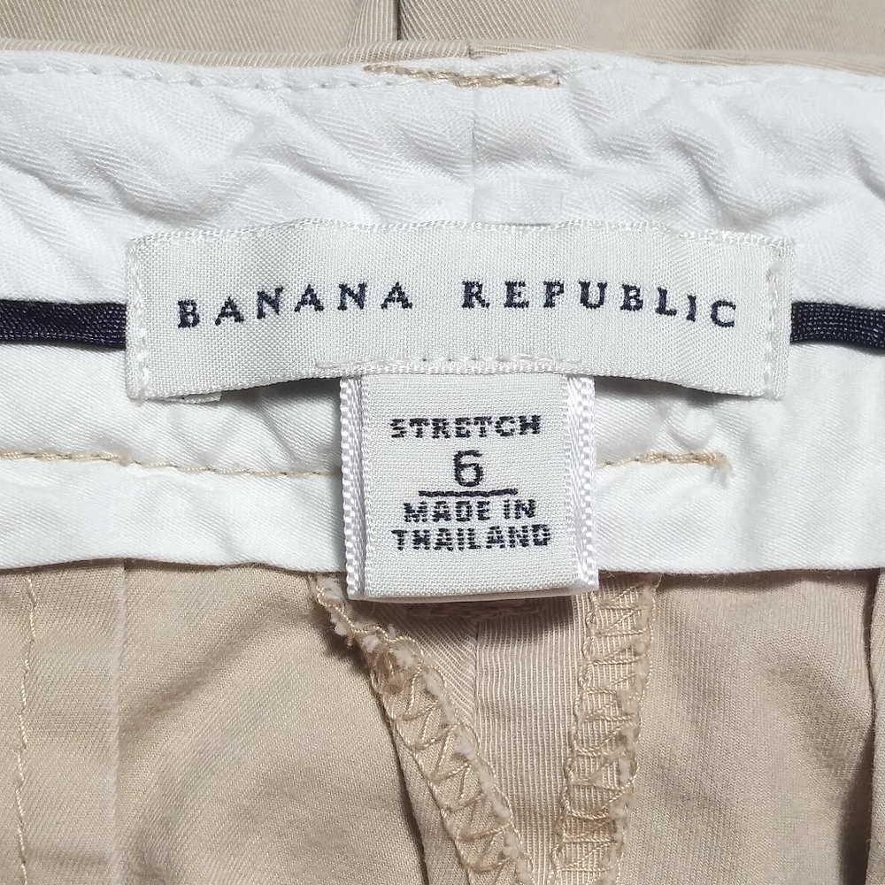 Banana Republic Khaki Stretch Pants Size 6 - Picture 6 of 7